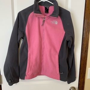 The North Face fleece pink and grey size M